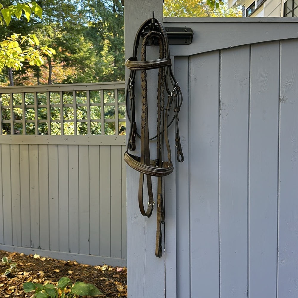 Raised Stitch Hunter Bridle + Braided Reins (HORSE)